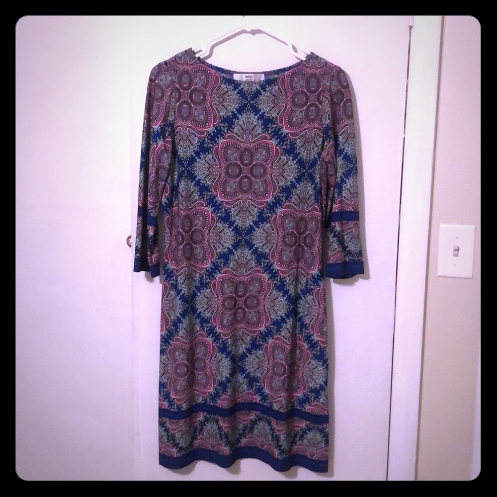 3/4 sleeved midi